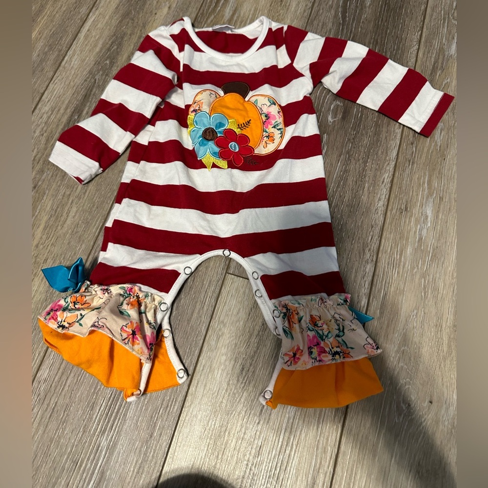 Pumpkin girls pumpkin romper